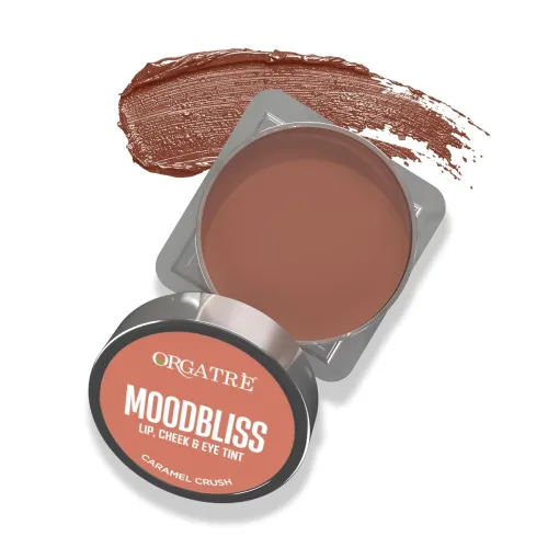 Image of Orgatre Moodbliss Lip, Cheek & Eye Tint with Goodness of Kojic Acid & Retinol (Caramel Crush, 8GM)