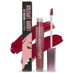 Orgatre Moodbliss Liquid Lipstick | Waterproof, Long Lasting & Smudge Proof | Non-Drying, Lightweight & Highly Pigmented | Matte Finish | 4.5ml (Ebon Rouge)