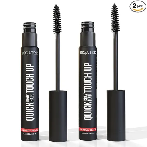 Image of Orgatre Quick Gray Hair Touch Up Stick 4.5ml | Instant Gray Coverage for Men & Women | Semi Permanent | Black Color | Sm