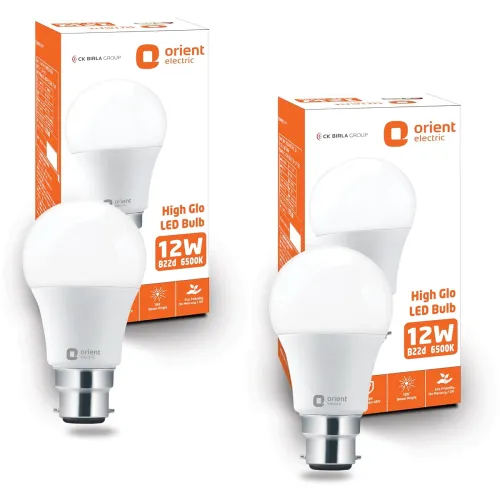 Image of Orient Electric 12W High Glow LED bulb| 180-degree wide beam angle| Voltage surge protection up to 4 kV| 