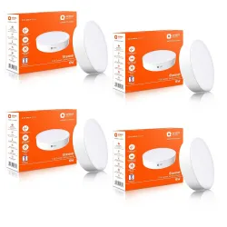 Orient Electric 12W Rimless Round LED Full Screen Surface Panel Light |3000K, Warm White | Surface Ceiling LED Light (No False Ceiling Required)| Pack of 4