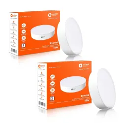 Orient Electric 18W Rimless Round LED Full Screen Surface Panel Light | 6500K, Cool White | Surface Ceiling LED Light (No False Ceiling Required) | Pack of 2