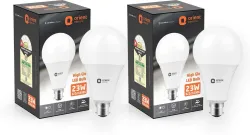 Orient Electric 23 W Basic Round B22 LED Bulb (White, Pack of 2)