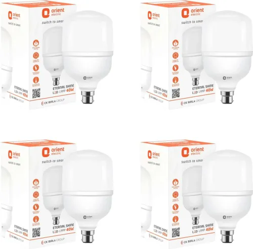 Image of Orient Electric 40 W Basic Round B22 LED Bulb (White, Pack of 4)