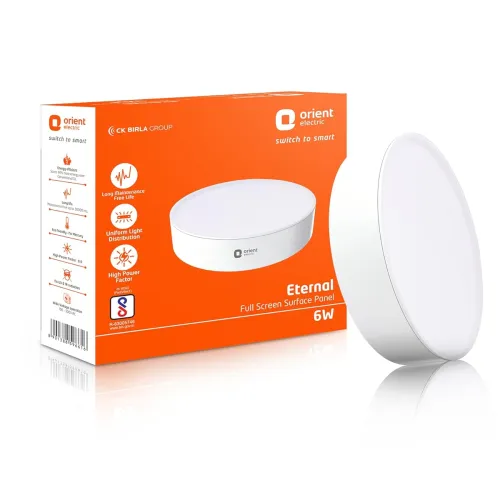 Image of Orient Electric 6W Rimless Round LED Full Screen Surface Panel Light