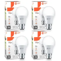 Orient Electric 9W High Glow LED bulb| 180-degree wide beam angle| Voltage surge protection up to 4 kV|