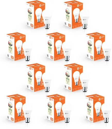Image of Orient Electric 9 W Basic Round B22 LED Bulb (White, Pack of 10)