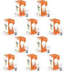 Orient Electric 9 W Basic Round B22 LED Bulb (White, Pack of 10)