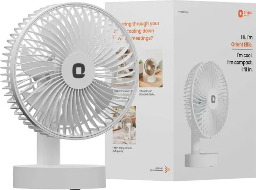 Image of Orient Electric Elfie | Rechargeable Compact Mini Personal Fan | USB Type-C Charging with 1 Year Warranty Silent Operati