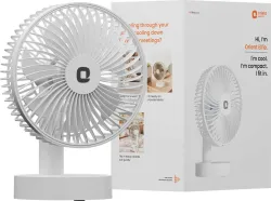 Orient Electric Elfie | Rechargeable Compact Mini Personal Fan | USB Type-C Charging with 1 Year Warranty Silent Operati