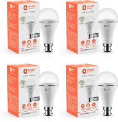 Orient Electric Emergency Bulb 9W (4 hour backup)-Pack of 4