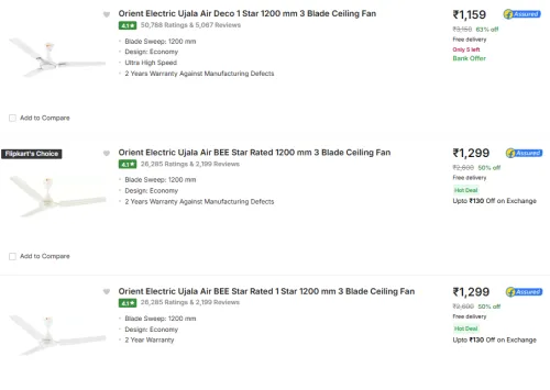 Image of Orient Electric Fans Starting At ₹1159