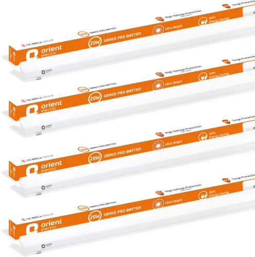 Image of Orient Electric Grace Pro LED Batten 20W Tube Light (White, Pack of 4)