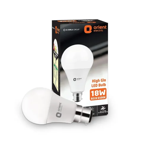 Image of Orient Electric High Glo LED Bulb 18W, B22d cap, 6500K (Pack of 1)
