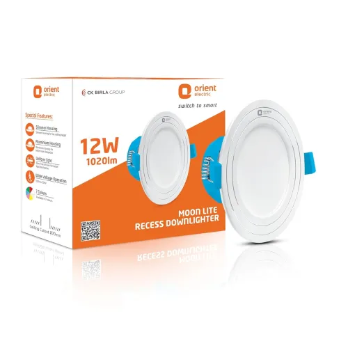 Image of Orient Electric Moonlite 12W Round LED Downlight (Cool White)