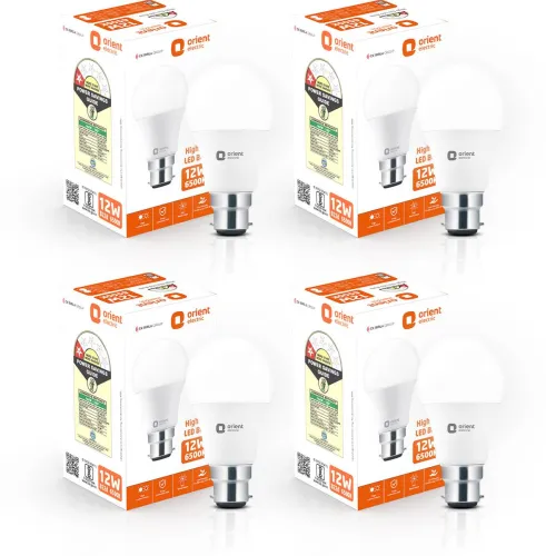 Image of Orient Electric 12 W Basic Round B22 LED Bulb (White, Pack of 4)