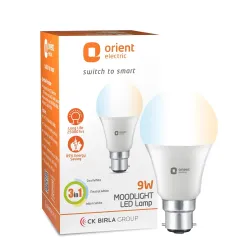Orient Electric Eternal Shine Moodlight B22 Base, Color Changing 9W LED Bulb, Pack of 3 (White, Warm White, Neutral Whit