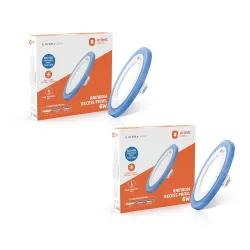 Orient Rainbow 6W LED Panel Light – White & Blue, Pack of 2