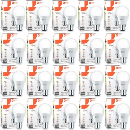 Image of Orient Electric 9 W Basic Round B22 LED Bulb (White, Pack of 20)
