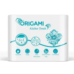Origami 6-in-1 Kitchen Tissue Rolls – 2-Ply