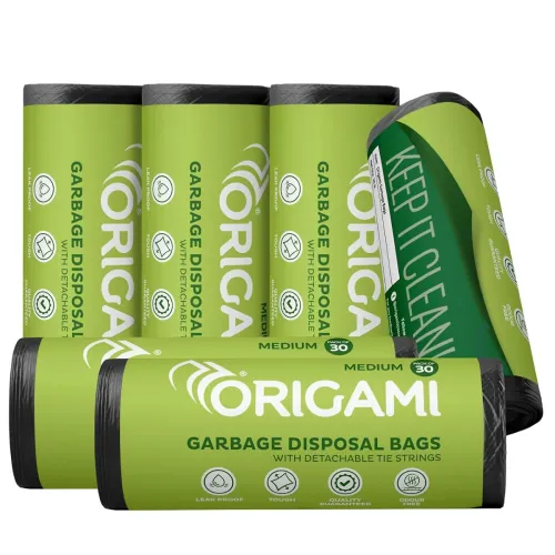 Image of Origami Disposable Garbage Bags | Medium | Pack of 3x2 | 30 Counts Each