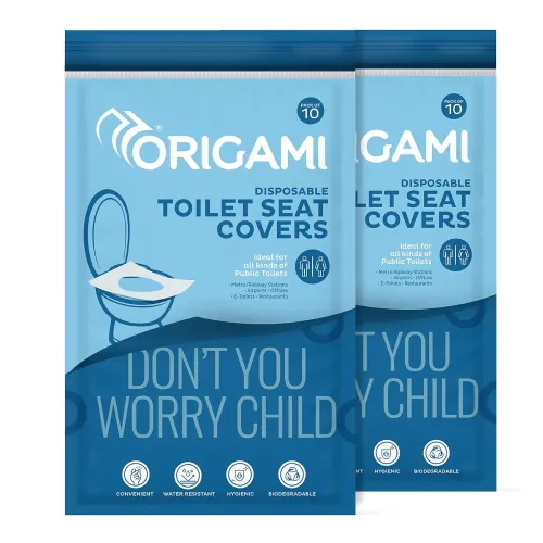 Image of Origami Disposable Toilet Seat Cover | Pack of 2 | 10 Counts Each