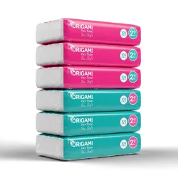 Origami Online Facial Tissues | Soft Pack | Pack of 6 | 100 Pulls Each