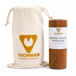 Original Certified Vijaysar Wood(Lakdi) Glass for Sugar Control & Balance | Vijay SAR Wooden Glass for Diabetes Free & Madhumeh Care | Pure Heartwood Tumbler Water Cup