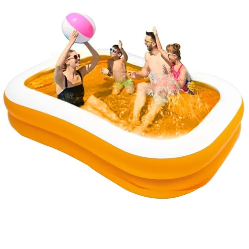 Image of ORILEY 7.5 Feet Rectangular Inflatable Pool Full-Sized Swimming with Family Bathtub for Kids Adults Outdoor Backyard Gar