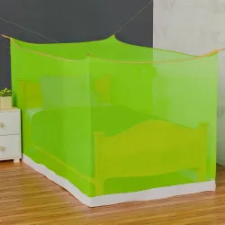 Oriley Mosquito Net Single Bed Soft Diamond Jali Canopy Bug Netting for Baby Adults Camping Screen House (Green, 3.25 x 