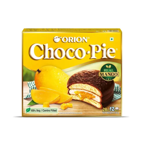 Image of ORION Mango Choco Pie (12pies) |centre-filled chocolate biscuit