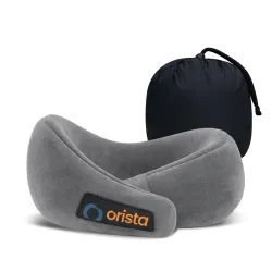 Orista™ Travel Neck Pillow | Premium Memory Foam Neck Pillow for Flight Travel, Car Sleeping