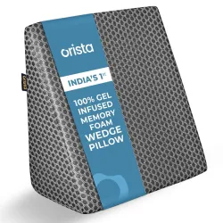 Orista™ Wedge Pillow Made with Advance Gel Blended Memory Foam Complete Back Support, Acid Reflux, Anti Snoring, Leg Ele