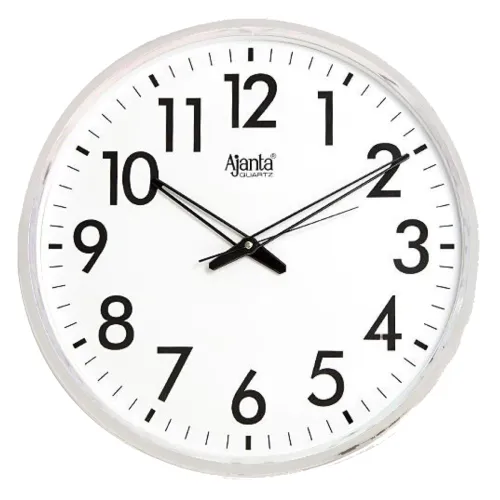 Image of Orpat Plastic Ajanta Analog Wall Clock for Home and Offices Silent Sweep Movement 13 Inches Wall Clock (White_32 X 32 X 