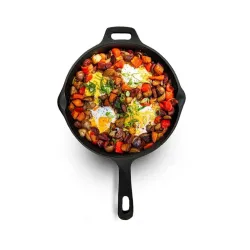 Ortex Super Smooth Cast Iron Fry Pan/Skillet with Long Handle|Medium 6 Inch,1 Kg|Induction Friendly|Nonstick Pre-Seasone