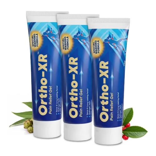 Image of Ortho XR Ayurvedic Pain Relief Gel 75g x 3 | Instant Relief for Back, Knee