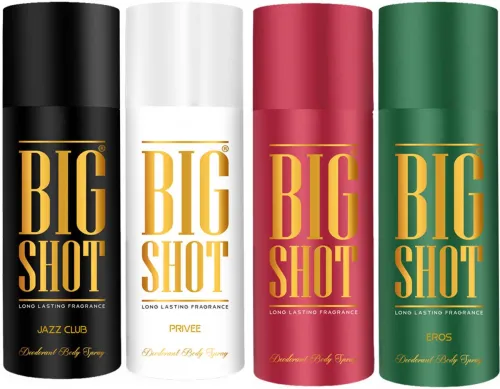 Image of OSCAR Big Shot Deodorant Jazz Club Deodorant Spray - For Men  (600 ml, Pack of 4)