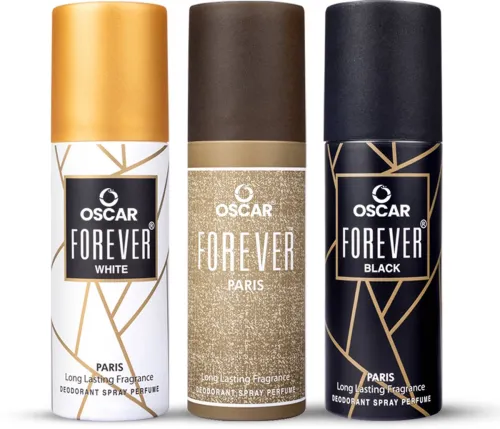 Image of OSCAR Forever Paris + Forever White + Forever Black Body Deodorant Spray 120 ml (40 ml * pack of 3)