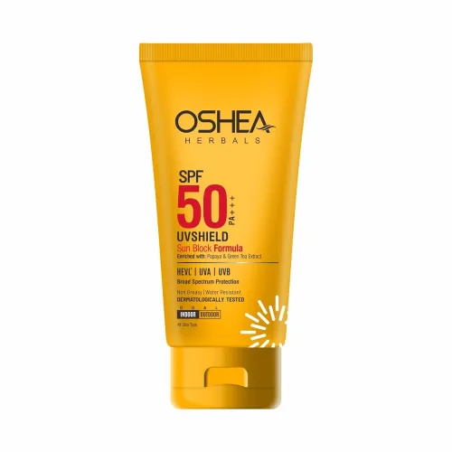 Image of Oshea Herbals UVShield SPF 50 PA+++ Sunscreen for Men & Women | Water Resistant with UVA & UVB Protection