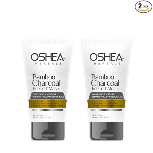 Image of Oshea Herbals Bamboo Charcoal Peel Off Mask (Pack of 2)