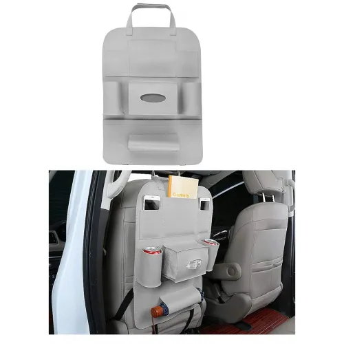 Image of Oshotto Car Backseat Storage Organizer Phone Holder,Multi-Pocket for Bottles, Tissue Boxes,Kids Toy Storage and Great Tr