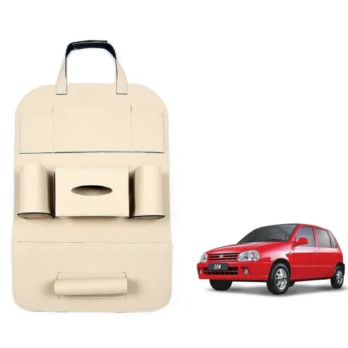 Image of Oshotto Car Backseat Storage Organizer Phone Holder,Multi-Pocket for Bottles, Tissue Boxes,Kids Toy Storage and Great Tr