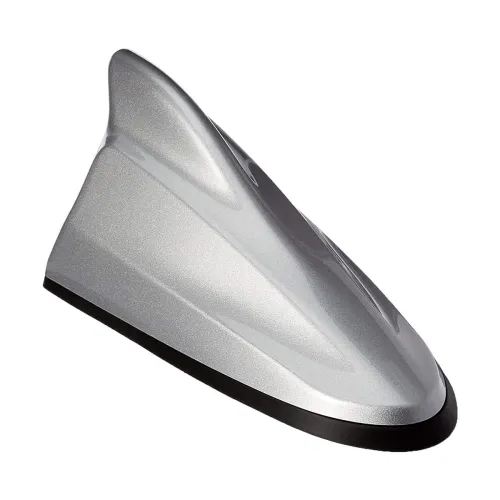 Image of Oshotto Car Shark Fin Roof Antenna Car Antenna Radio FM/AM Car Decorate Compatible with Nissan Magnite (Silver)