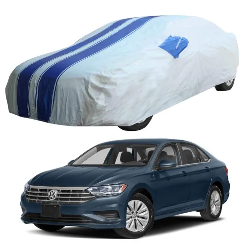 Image of Oshotto/Recaro Car Body Cover with Mirror Pockets Compatible with Volkswagen Jetta