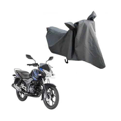 Image of Oshotto Water and Dust Proof Double Mirror Pocket Spyro Bike Body Cover Compatible with Bajaj Discover 125 T (Grey)