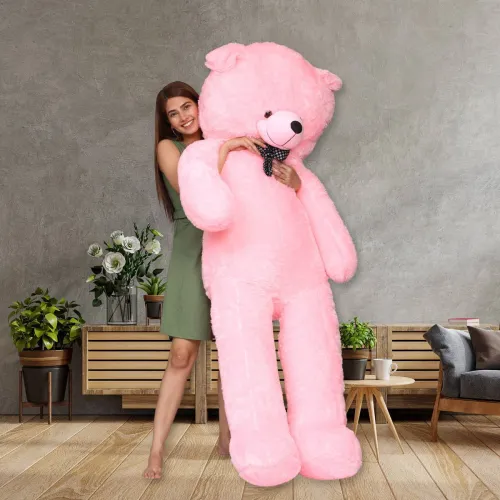 Image of Osjs 3-Foot Stuffed Teddy Bear – 90cm (Pink)