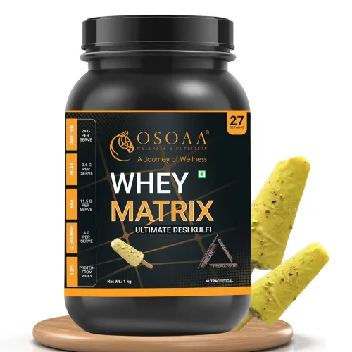 Image of OSOAA Matrix Whey Protein Powder 1kg (Isolate + Concentrate + Hydrolyzed) | 24g Protein