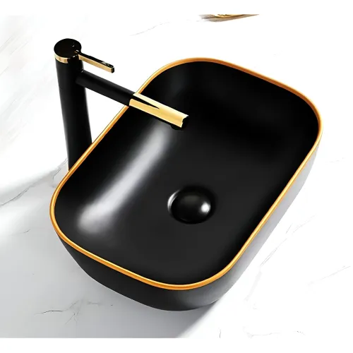 Image of OSOSAM Elegant Matte Finish Ceramic Bathroom Sink