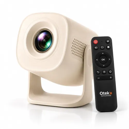 Image of OTEK Joy Plus Smart Projector | Portable Mini Projector for Home Use | 4K Ultra HD Support | WiFi & Bluetooth | Smart Ho