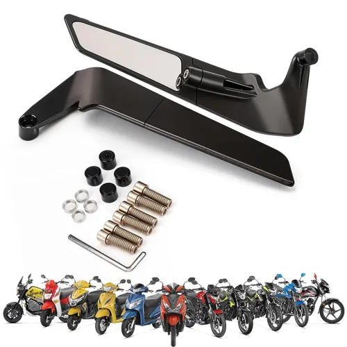 Image of OTO2EYE Universal Motorcycle Rear View Mirrors Set 